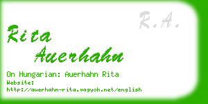 rita auerhahn business card